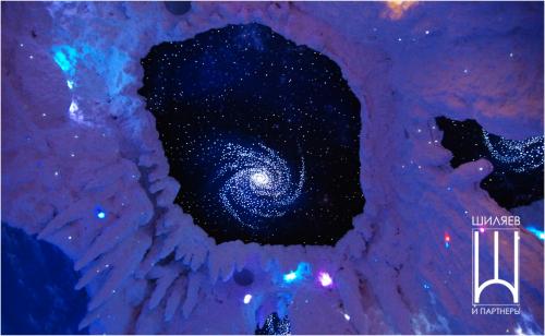 Звездное небо Натяжной потолок Аэрография Соляная комната