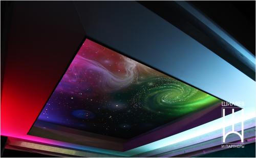Звездное небо Подвесной потолок Аэрография Светодиодная подсветка