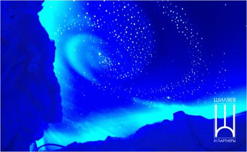 Звездное небо Подвесной потолок Аэрография Гротовая подсветка