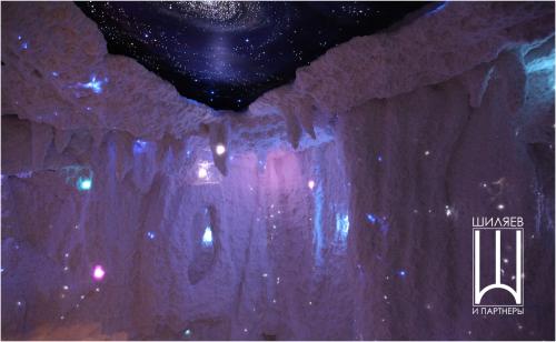Соляная пещера Светодиодное освещение Звезное небо
