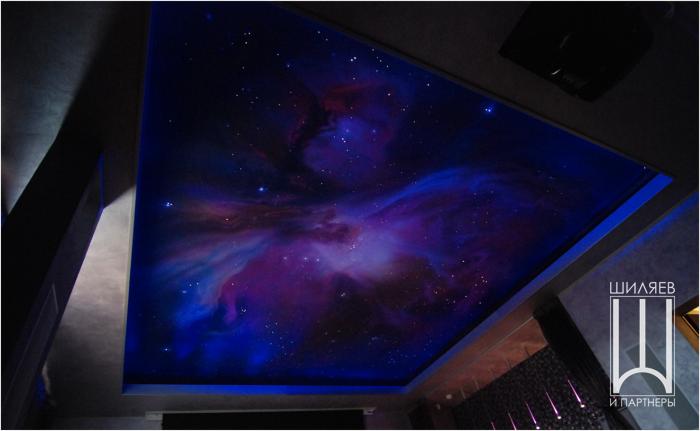Светодиодный потолок Звездное небо Проект выполнен совместно с компанией Звездное небо